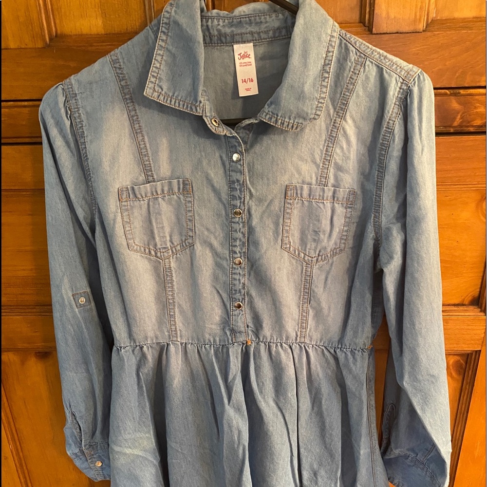 Justice. Size 14/16. Blue Jean Dress $20